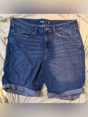 Old Navy Men's Dark Indigo Roll-Cuff Denim Shorts